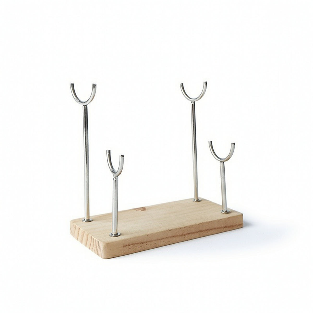 Bracelet Display Stand Open Design Bracelet Holder with Wood Base Jewelry Display Stand with Wood Base Tabletop Countertop