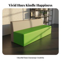 Wear-Resistant Padded Reception Bench Modern Design Combinable Soft Seating Block Multiple Color choices Commercial Furniture Minimalist design for Interior Designers, Office Managers, Waiting Rooms, Lobbies, Offices, Shopping Malls
