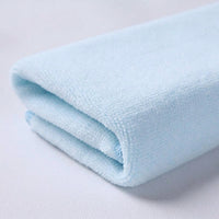 200gsm Microfibre Towel, Non Shedding Cleaning Cloths for Commercial Use, Pale Blue Bound Border Microfiber for Gym, Travel and Car Use