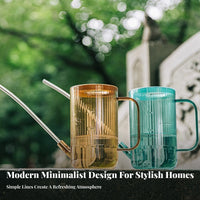 Long Spout Watering Can Nordic Design Transparent Plant Waterer Modern Design 1L Watering Jug for Owners, Balcony, Office