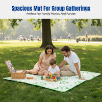 Thick Outdoor Mat, Camping Moisture-Resistant Blanket, Beach Mat, Foldable Tent Ground Pad, Water-Resistant, Geometric & Cartoon