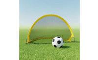 2 Pieces Indoor Outdoor Use Kids Foldable Soccer Goal Set Spring-up-up Design Portable Soccer Net Sports Toy for Backyard