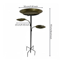 Leaf Tray Bird Feeder Stand Outdoor Decor Metal