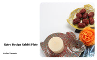 Ceramic Hare Plate Nordic Bunny Shaped Tray Jewelry Holder for Women, Gift Presenters, Dressing Table, Living Room