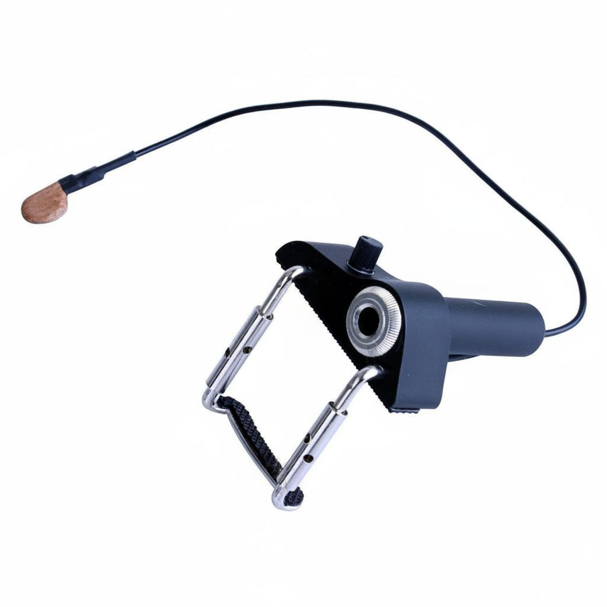 Circular Opening Clamp-on Violin Pickup Silver Hardware Wood Contact Violin Pickup