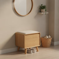 Shoe Storage Bench Compact Shoe Storage Bench Upholstered Furniture for Entryway, Hallway, Small Apartments