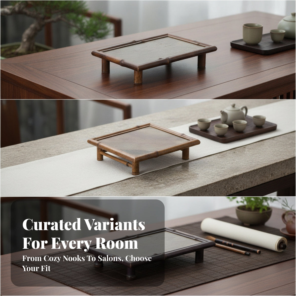 Stone-Like Traditional Tea Ceremony Tray
