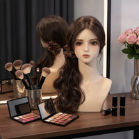Mannequin Head with Shoulders Professional Mannequin Bust Form Lightweight for Salons