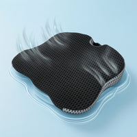 Wedge Seat Cushion Supportive Seat Cushion with Strap Non-Slip Chair Pad for Commuters, Office Workers