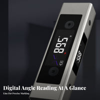 Backlit LCD Display Digital Angle Gauge with 360° Measurement Digital Level Aluminum Alloy Body for Carpenters, Home Renovation