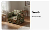 Wooden Frame Miniature Sofa Realistic Design 1:12 Scale Single Sofa With Pillow for Adults, Model Display, Playhouse, Living Room Decoration
