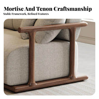 Wooden Frame Sofa Set New Chinese design Living Room Seating serene Inspired Design Lounge Suite for Interior Designers, Homeowners, Villa, Reception Hall
