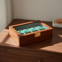 Wooden Watch Box Lockable 8-Slot Watch Box Dust Protection