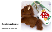 Horse Soft Toy Cute Design Stuffed Horse Pendant Soft and Cuddly Soft Horse Figure Stuffed Pendant for Astrology Collectors, Teenagers, Keys