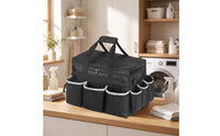 Cleaning Organizer with Dividers Compartmented Cleaning Supply Bag Car Organizer Portable Multi-Pocket for Cleaners
