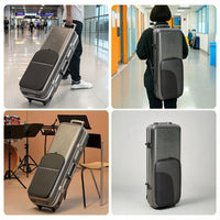 Hard-Shell Saxophone Case Safeguarding Alto Sax Case with Pockets Zippered Saxophone Bag Shockproof for Saxophonists, Musicians, Students, Travel, Rehearsals, Music Lessons