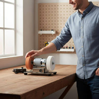 Mini Bench Grinder Compact Size Power Tool Stainless Steel Body for Hobbyists
