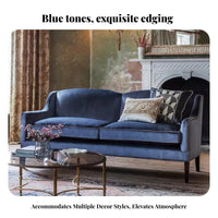 French-Inspired Aesthetic 3-Seater Sofa Vintage Design 3-Seater Straight Settee machine-washable Cover Couch Small Space suitable for Apartment Dwellers, Homeowners, Homestay, Living Room, Lounge Area, Bedroom