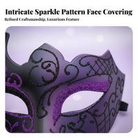 Mysterious Look men's Halffacial covering Stylish Design Costume Accessory Adjustable Fit universal size for Party-Goers, Cospelements, costume masquerade events, Nightclubs, Cosplay happening, Themed happenings