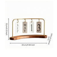 Desktop Date Flip Calendar Tabletop Desktop Calendar Ornament Desk Decor Reusable