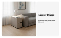 Slim Design Narrow space Cabinet Space Saving Side Table Modern appearance Storage Furniture accessible Shelf for Apartment Dwellers, Homeowners, Students, Next to Sofa, Living Room, Small areas, Home deactivatedice