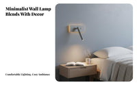 Built-in Switch Minimalist Rotating Wall Light 350° Rotatable Adjustable Bedside Sconce Long-Lasting Aluminum Construction LED Wall Reading Light for Design Enthusiasts, Homeowners, Students, Bedroom, Hotel Room, Study, Hallway