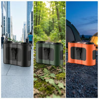 twinTube Fan with Power Bank Wearable Waist Clip Fan Rechargeable for Campers