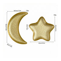 2 Pieces Moon Star Tray Shallow Profile Table Decor Easy to Clean for Display