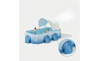 Foldable Pool with Canopy No-Inflation Pool with Shade Above-Ground for Family, Kids, Garden, Patio
