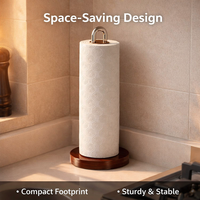 Dining Table 304 Stainless Steel Paper Towel Holder for Home Use, Freestanding Kitchen Countertop Stand and Tissue
