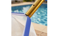 Reinforced Rim Pool Foliage Skimmer Fits Standard Pole Pool Skimmer Net Blue Frame Water Cleaning Gear for Pools, Ponds