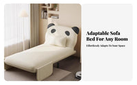 Unfolding Single Bed Chair Foldable transformable Armchair Bed Space-Saving Design Extendable for Guests, Small Spaces, Office