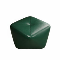 Solid Wood Frame Faceted Upholstered Pouf Sturdy Construction Low Stool Long-Lasting Footstool Space-Saving for Homeowners, Apartment Dwellers, Students, Living Room, Entryway, Cloakroom, Bedroom