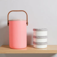 Multi-Layer Insulated Food Container  Stainless Steel Lunch Box Easy to Clean Stackable Thermal Lunch Box for Office Workers, School