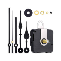 Quartz Clock Movement Kit Mounting Hardware Home Decor Black Plastic