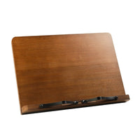 Wooden Desktop Book Rest Ergonomic Book Stand, with Page Holders Portable Adjustable Laptop Riser for Readers