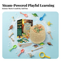12 Pieces Dinosaur Prehistoric Dig Kit-Shaped Dig Kit Excavate Kit Includes Excavateging Tools Dino Prehistoric Dig Kit-Shaped