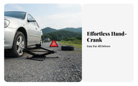 Labor-Saving Lift Heavy Duty Lift Hand Crank Long-Lasting Steel Construction Portable Car Lift Easy to Use for Roadside Emergency, Garage
