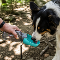 Portable Large Capacity Pet Water Bottle with Foldable Lid for Dogs
