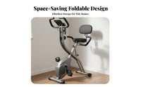 Foldable Exercise Bike Compact X-Shape Design-Frame Exercise Bike Adjustable Padded Seat Home Gym Equipment for Beginners, Seniors, Apartment