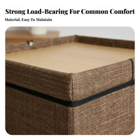 Multi-Functional Cube Storage Ottoman Flip-Top Lid Upholstered Storage Cube with Legs Sturdy Construction Household Furniture Compact Size for Apartment Dwellers, Families, Homeowners, Entryway, Living Room, Bedroom, Office