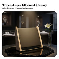 3-Tier Necklace Stand Large Capacity 3 Tier Necklace Stand Solid Wood Construction Tabletop Jewelry Display for Retail Counter, Countertop, Craft Fair