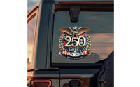250th Anniversary Car Sticker Weatherproof the Nation 250th Anniversary Sticker 3D Effect Design Eagle Insignia Vehicle Decal for Nationalists