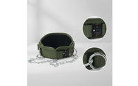 Padded Weightlifting Belt with Chain Quick-Release Weighted Belt with Chain Contoured Heavy-Duty for Bodybuilders