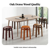 Antique design Stackable Four-Legged Stool Multi-Color choices Stackable Square-Seat Stool multipurpose Use Seating Furniture Space-Saving for Homeowners, Cafe Owners, Dining Room, Kitchen, Bedroom, Restaurant