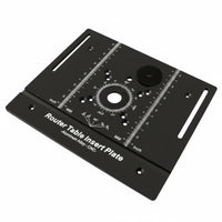 Metric and Imperial Scale Aluminum Router Insert Plate Pre-Drilled Holes Router Lift Insert Plate Laser Engraved Measurements Woodworking Tool Accessory Leveling Points for Woodworkers, Carpenters, DIY Users, Workshop