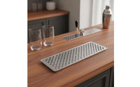 Stainless Steel Beer Spillage Tray Low-Profile Spillage Tray with Lotus Pattern Polished Easy to Clean for Kegerator