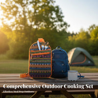 27 Pieces Stainless Steel Camping Cutlery Set with Case Organizer Bag Included Outdoor Cooking Utensil Set Organized Storage for Travelers