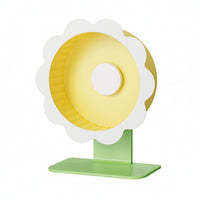 Exercise Running Wheel with Stand Flower-Shaped Hamster Wheel with Stand Adjustable Pet Toy for Hamsters, Habitats, Cages