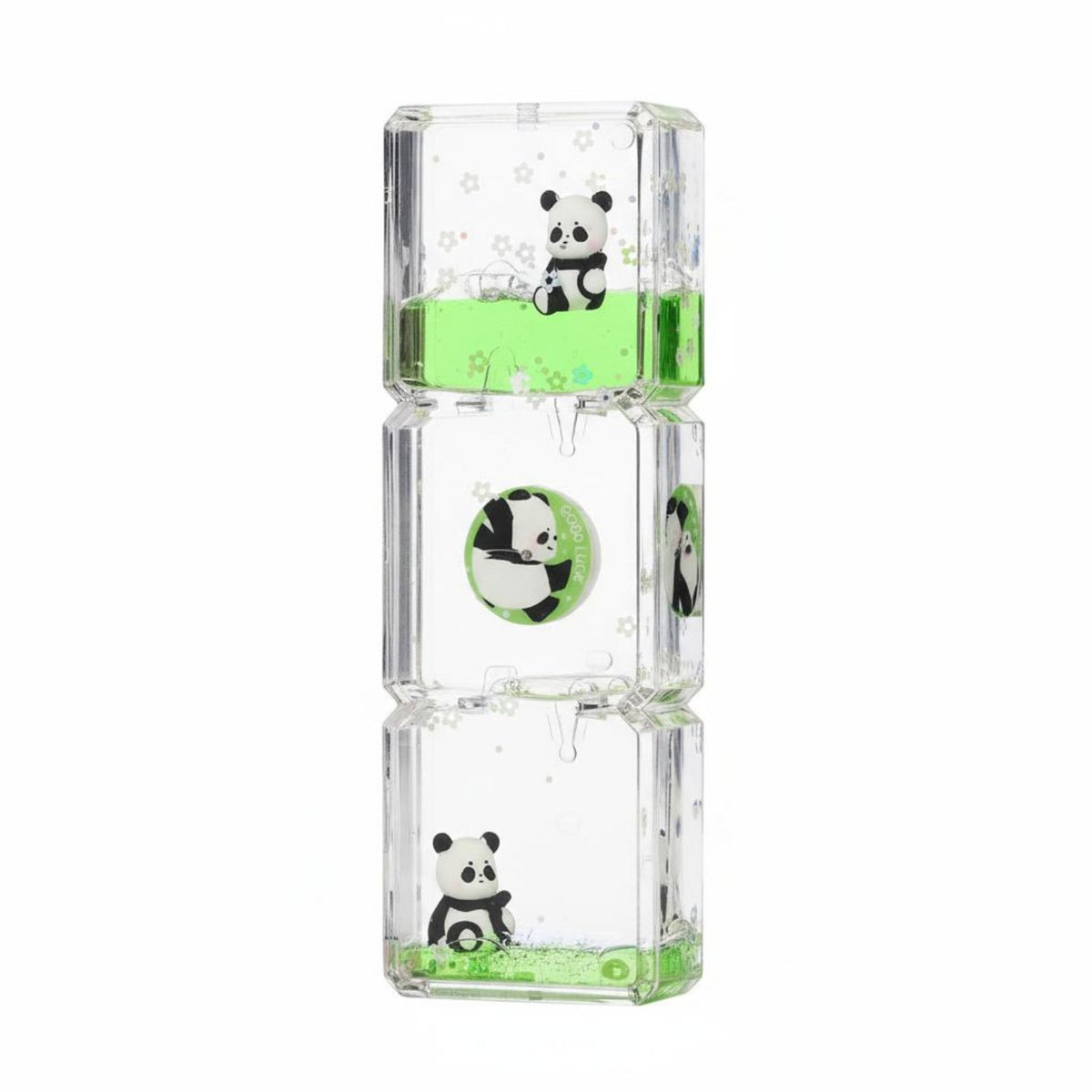 Creative Gift Panda Oil Drop Hourglass Panda Liquid Motion Bubbler for Office Workers, Students, Study Room, Bedroom